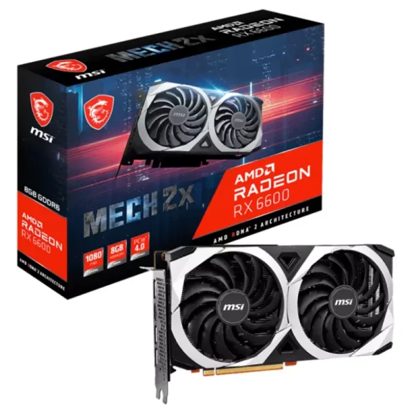 کارت گرافیک MSI RX 6600 با گارانتی 1 ساله MSI AMD Radeon RX 6600 8G GDDR6 Graphics Card