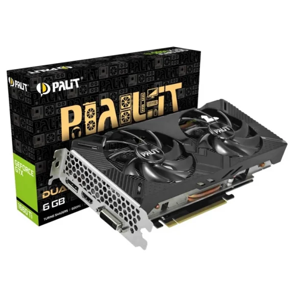 کارت گرافیک Palit 1660 Ti با گارانتی 1 ساله شرکتی Palit GeForce GTX 1660 Ti Dual 6GB GDDR6