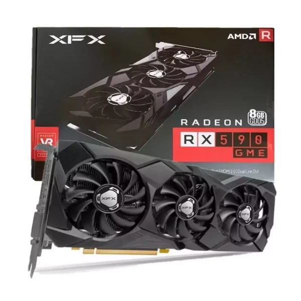 کارت گرافیک xfx RX 590 با گارانتی 1 ساله شرکتی XFX Radeon Rx 590 GME 8GB Graphics Card