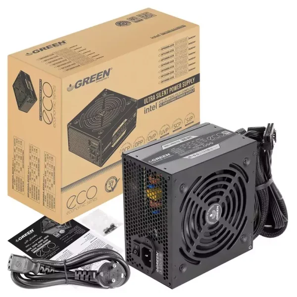 پاور کامپیوتر GP600A-ECO گرین Green GP600A-ECO Power Supply